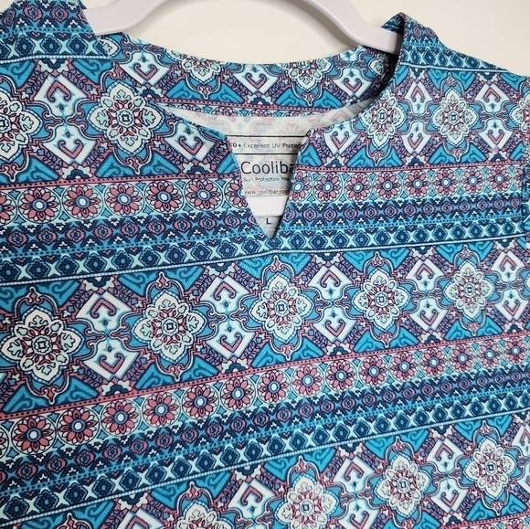 Coolibar UPF 50+ Tunic Dress Cover-up 3/4 Sleeves Large - Picture 3 of 9